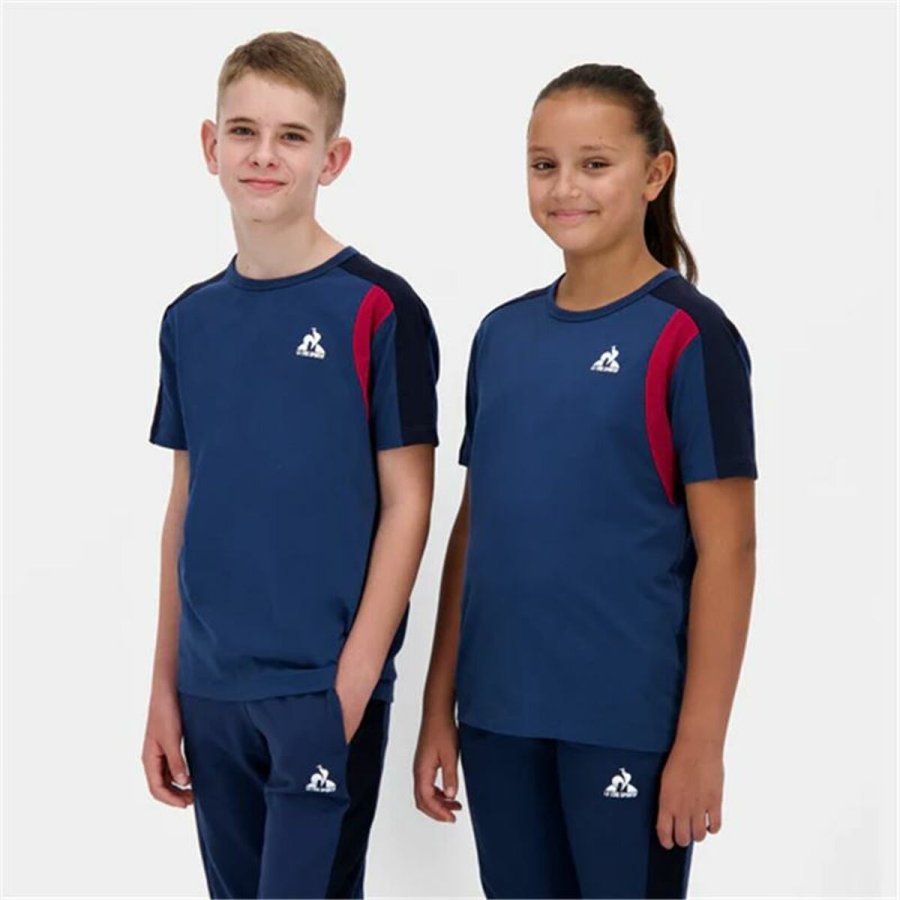 Brne Kortrmet T-shirt Le coq sportif Ess N1 Enfant Sort Marinebl #6