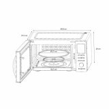 Mikroblgeovnen med Grill Continental Edison 900 w 25 L Slvfarvet 900 W 25 L #4