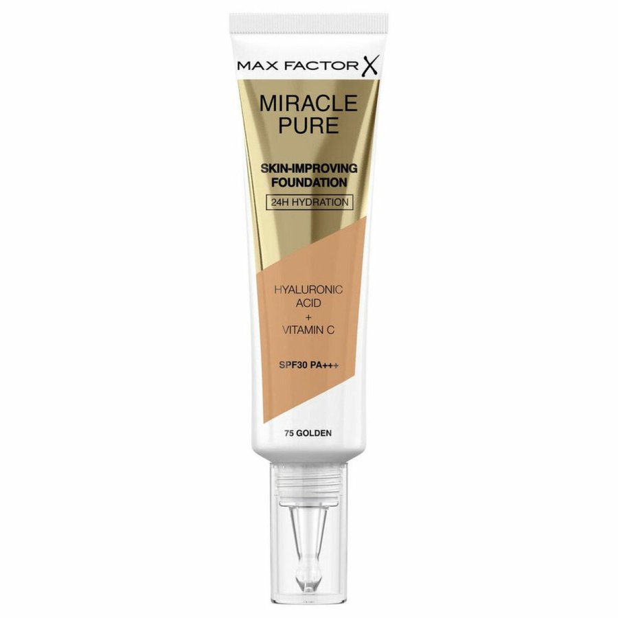 Flydende makeup foundation Max Factor Miracle Pure 75-golden SPF 30 (30 ml) #1