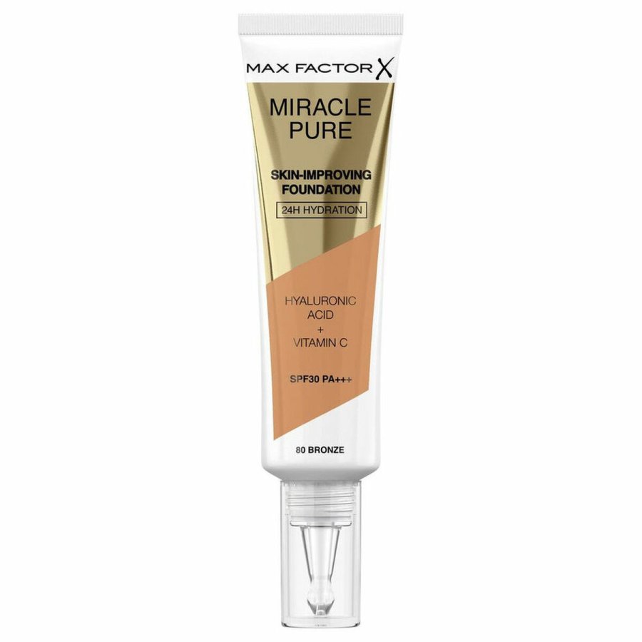 Flydende makeup foundation Max Factor Miracle Pure Spf 30 N 80-bronze 30 ml #1