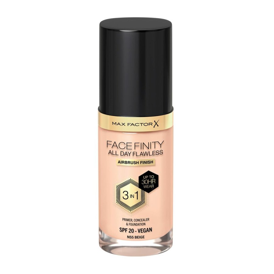 Cremet Make Up Foundation Max Factor Facefinity 3-i-1 Spf 20 N 55-beige 30 ml #1
