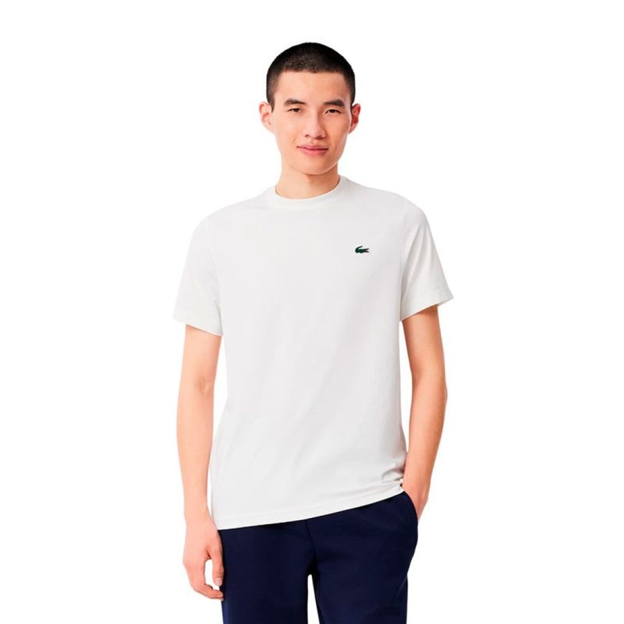 Kort�rmet T-shirt til M�nd Lacoste Core Performance Hvid #3