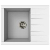 Vask med et rum og drypbakke Stradour 1C XS Hvid #1