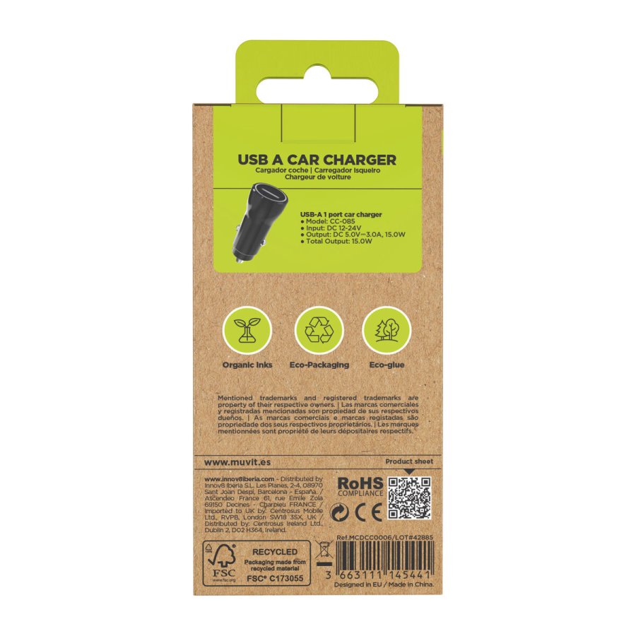 Biloplader Muvit Sort 12 W #6