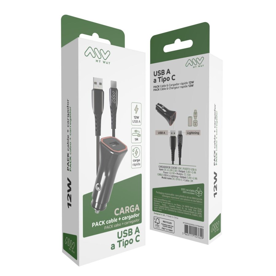 Biloplader Myway 1,2 m Sort #6