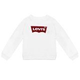 Sweatshirt uden h�tte til piger Levi's Key Item Logo Crew Hvid #1