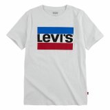 B�rne Kort�rmet T-shirt Levi's Kids Sportswear Logo Hvid #1