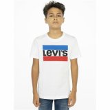 B�rne Kort�rmet T-shirt Levi's 9E8568-001 Hvid #3