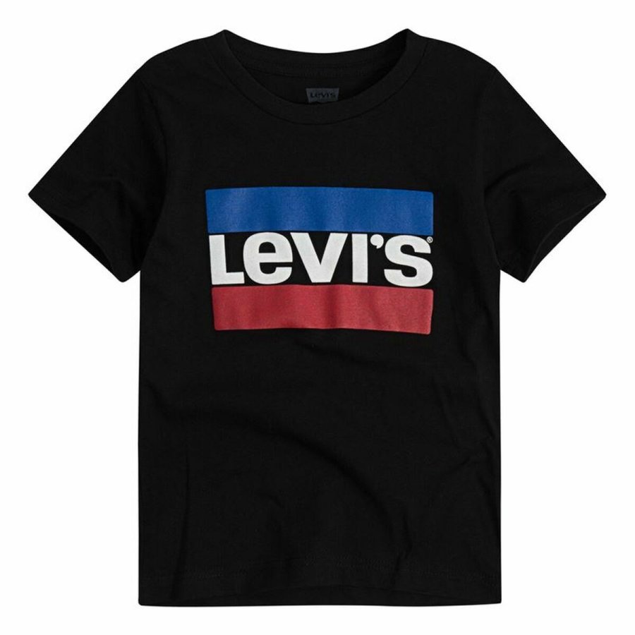 Kort�rmet T-shirt til M�nd Levi's Logo Jr  Sort #4