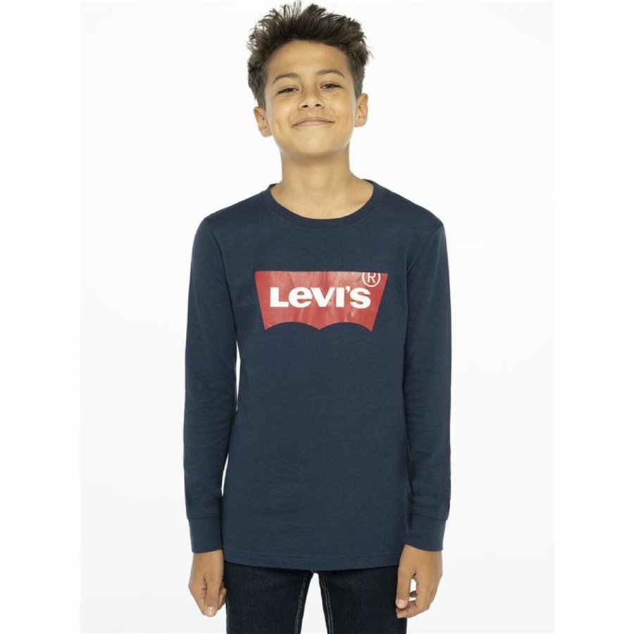 Langrmet T-shirt til Brn Levi's Batwing Mrkebl #2