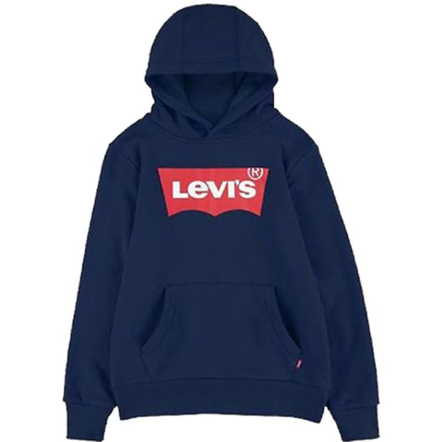 H�ttetr�je til B�rn S KNIT TOP Levi's LVB-BATWING SCREENPRINT HOODIE Marinebl� #1