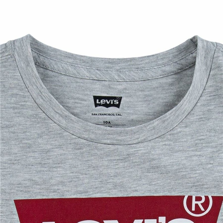 Brne Kortrmet T-shirt Levi's Batwing Lysegr #3