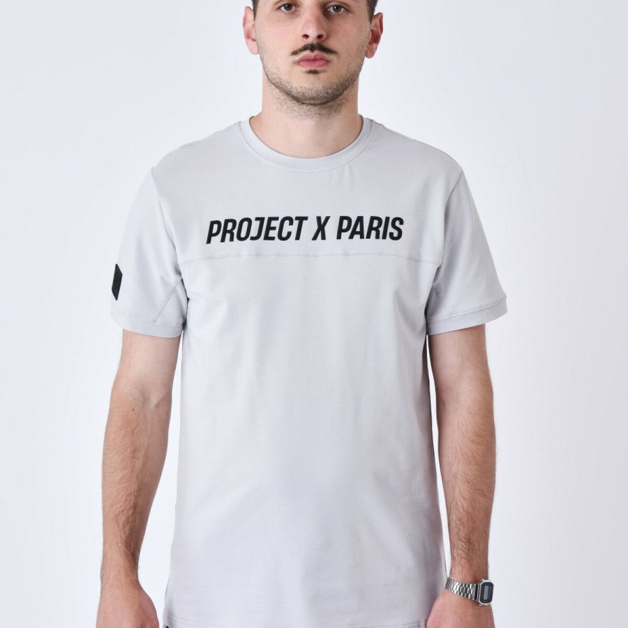 Kort�rmet T-shirt til M�nd Project X Paris PROJECT T- SHIRT 2510175 LS Gr� #2