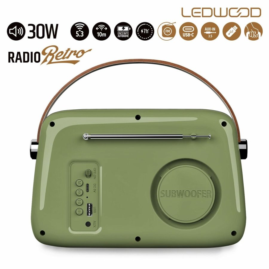 Transistorradio Ledwood ALMA GREY Grn 30 W #3