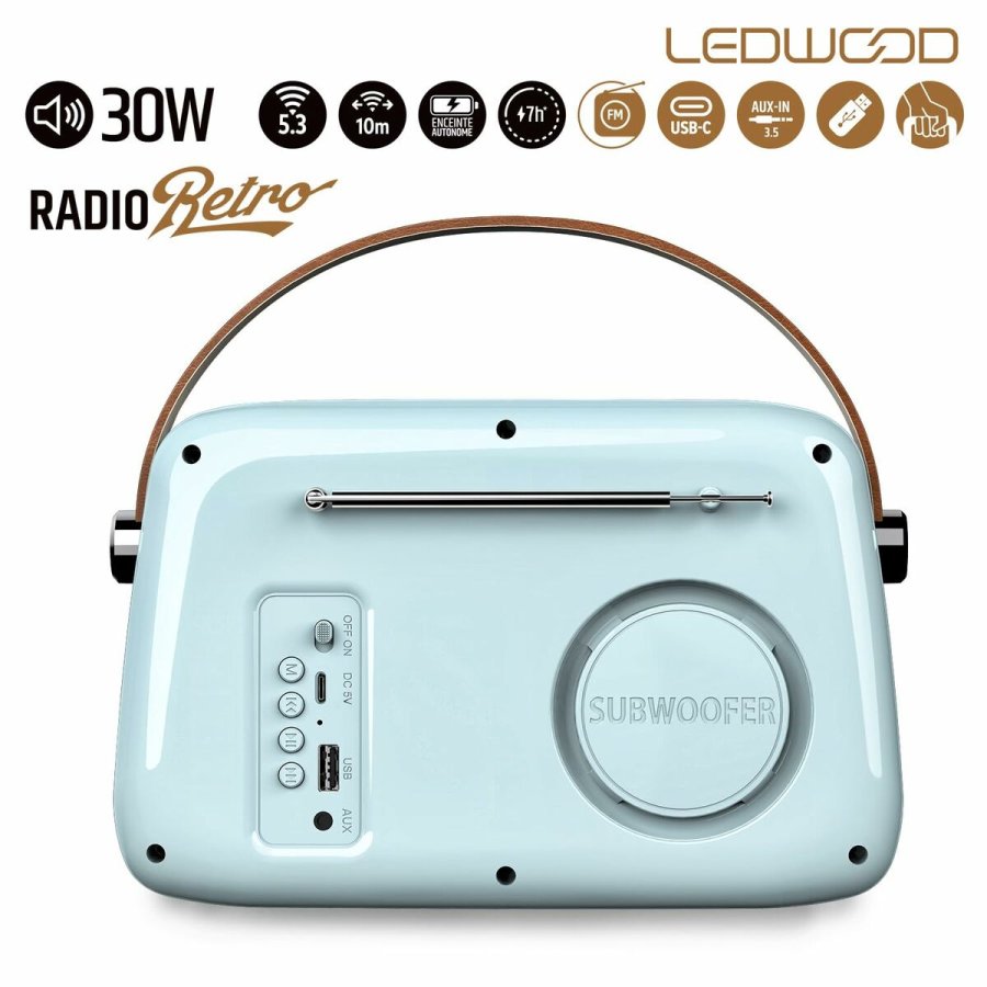 Transistorradio Ledwood ALMA BLUE Bl 30 W #3