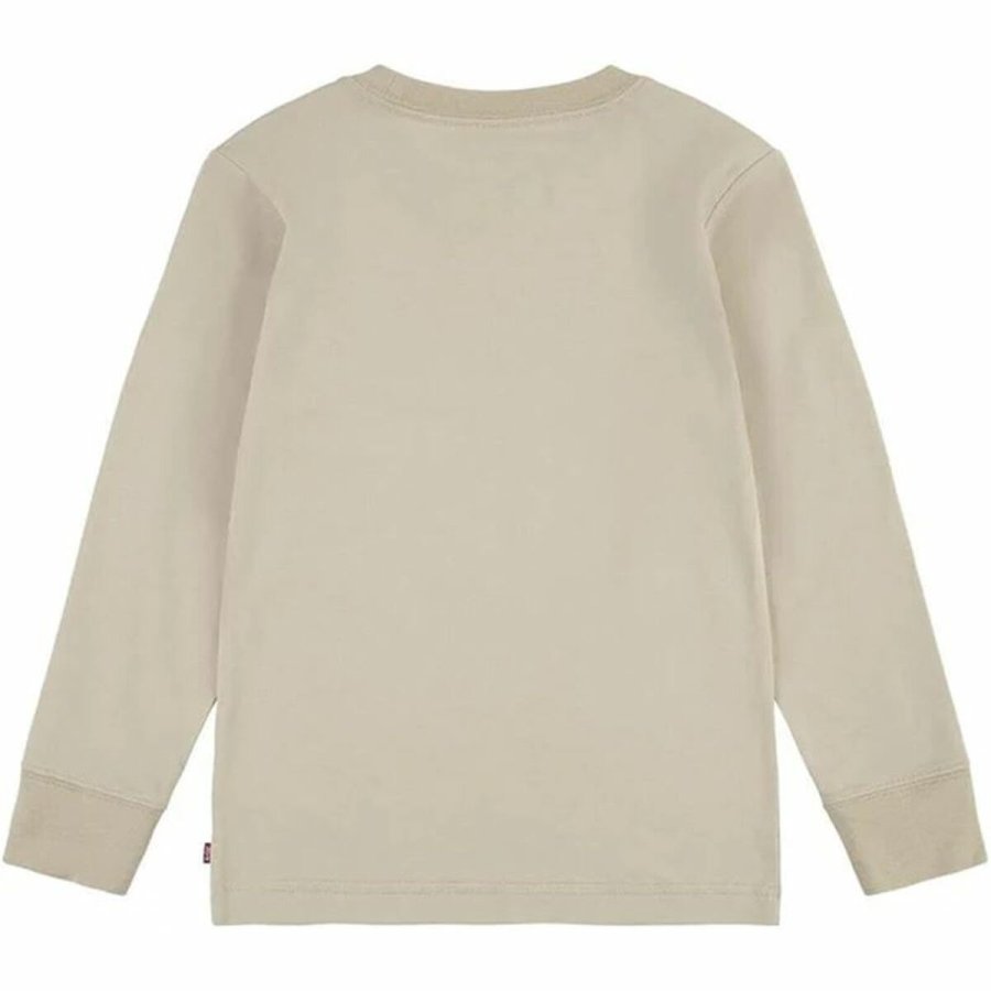 Langrmet T-shirt til Brn Levi's Lvb L/S Batwing Beige #2
