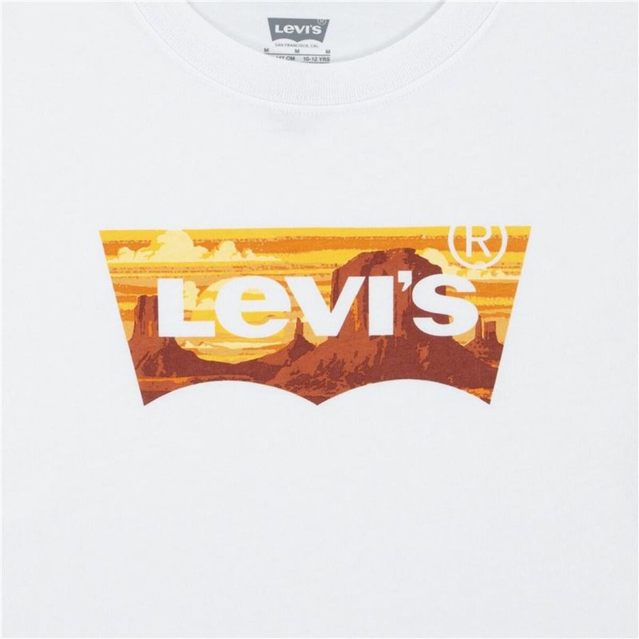 Brne Kortrmet T-shirt Levi's Lvb Golden Glow Batwing Hvid #4