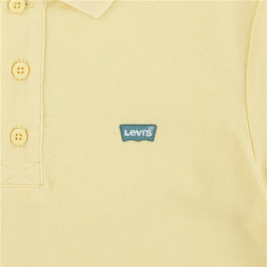 Kortrmet Polotrje til Brn Levi's Lvb Back Neck Tape Gul #4