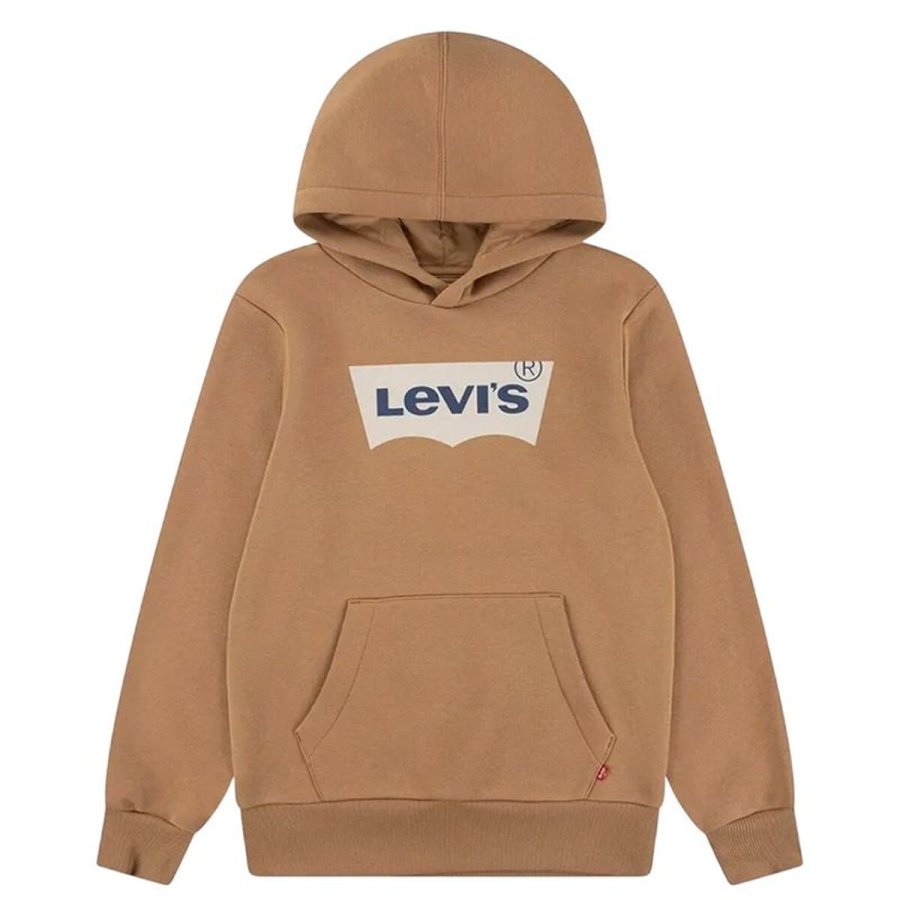 H�ttetr�je til B�rn Levi's Batwing Screenprint Hoodie Brun #1