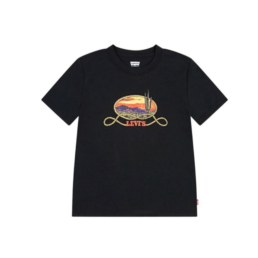 B�rne Kort�rmet T-shirt Levi's 8EN900-G52 Sort #1