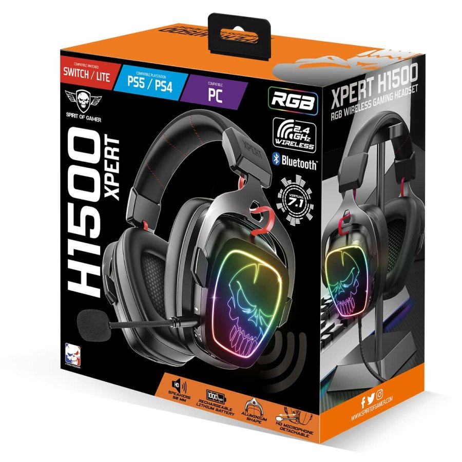 Gaming headset med mikrofon Spirit of Gamer MIC-XH1500 #1