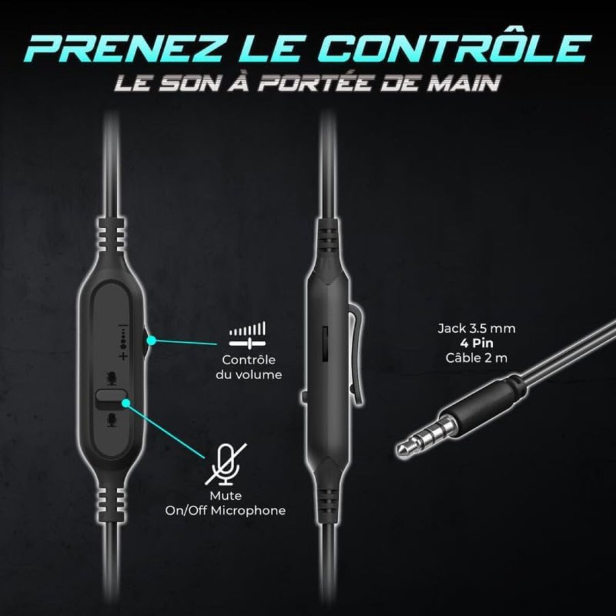 Hovedtelefoner med mikrofon Spirit of Gamer Pro H4 Sort #6