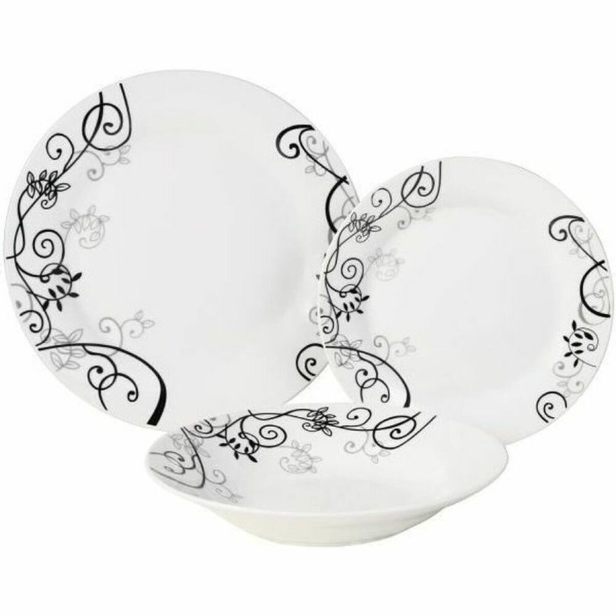 Kinesisk porceln Hvid Barroco 18 Dele #1