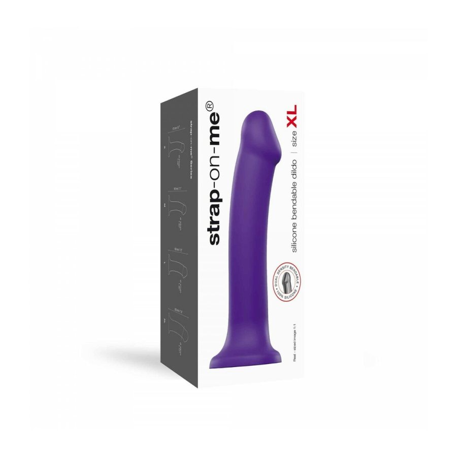 Dildo Strap-on-me Purple Silikone XL Lilla #9