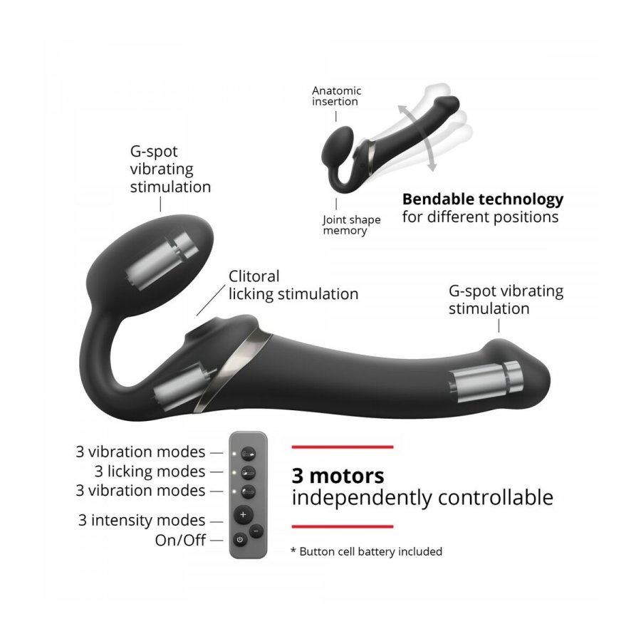 Dildo Strap-on-me 6017371 Sort XL #3