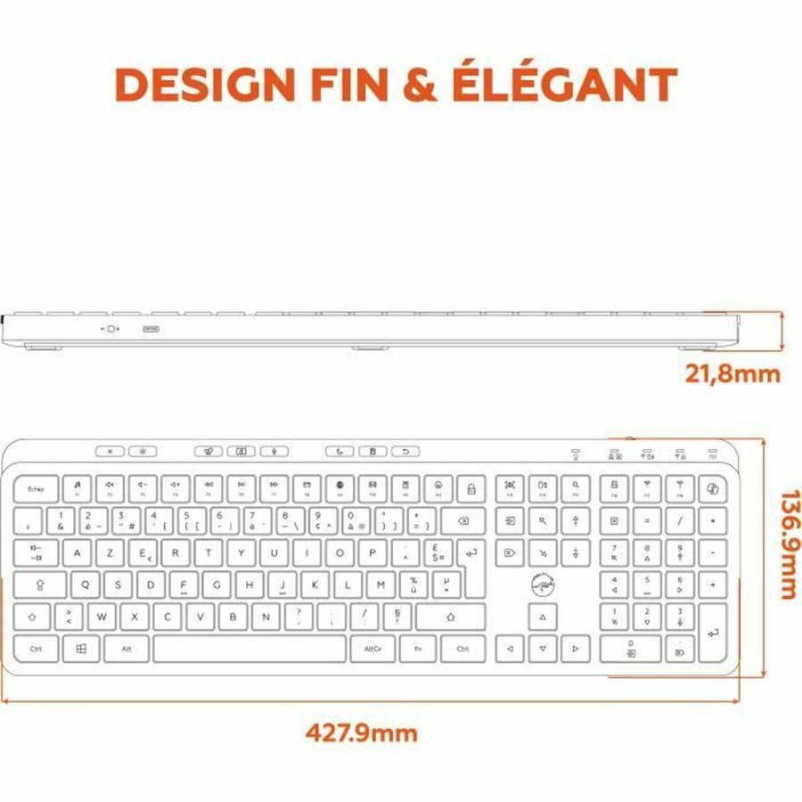 Tastatur Mobility Lab KP450W Sort Gr� #7