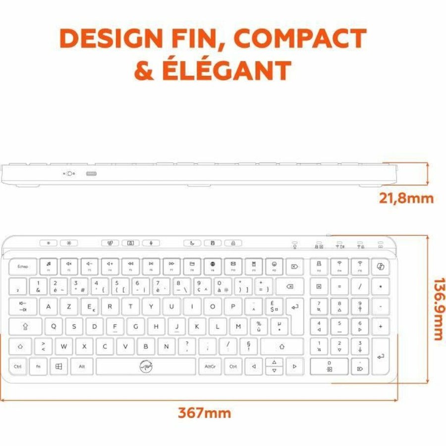 Tastatur Mobility Lab KP450W Compact Sort Gr� #7