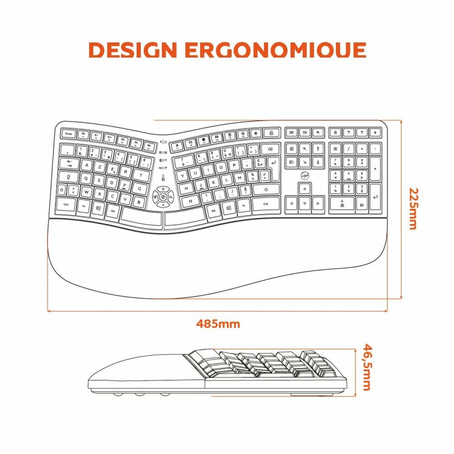 Tastatur Mobility Lab Azerty Fransk Sort #2