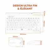 Tastatur og mus Mobility Lab CP420W Mini Sort AZERTY #7