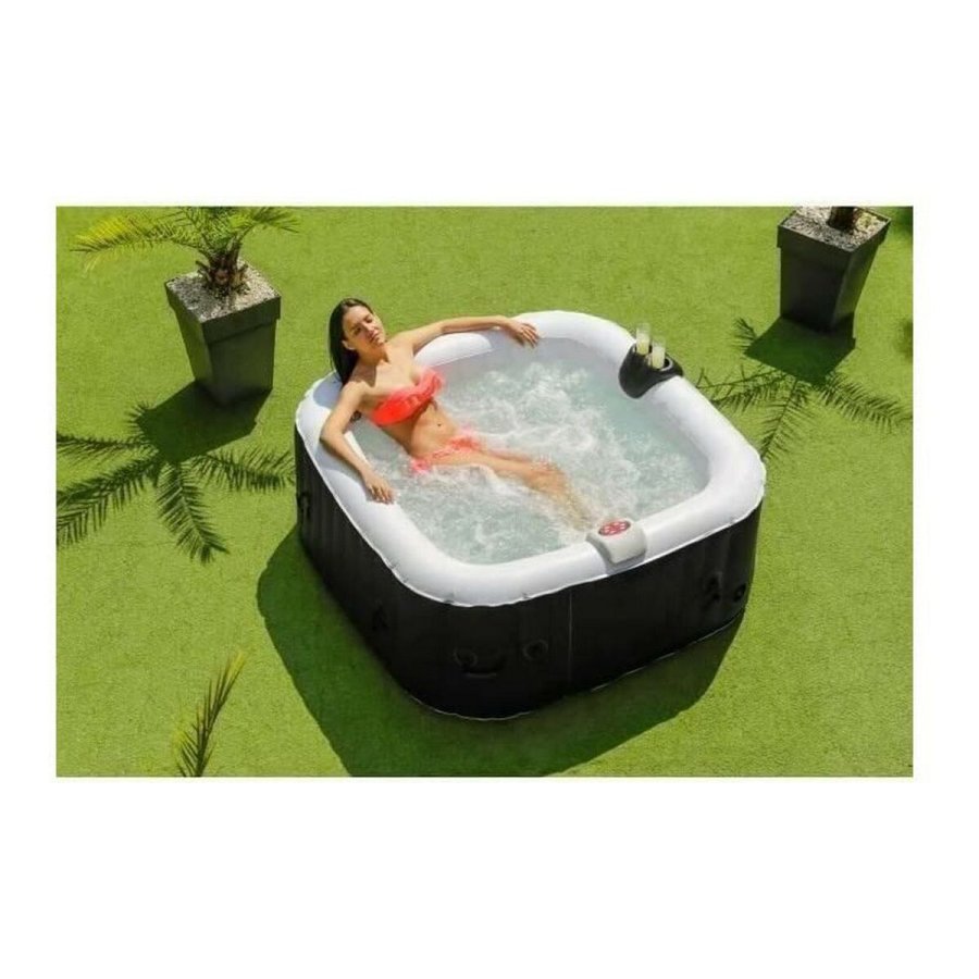Inflatable Spa Sunspa Firkantet Sort 4 personer (155 x 155 x 65 cm) #3