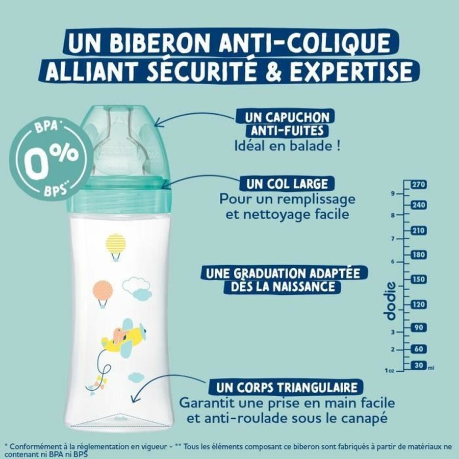 Babys flaske Dodie 270 ml (3 enheder) #4
