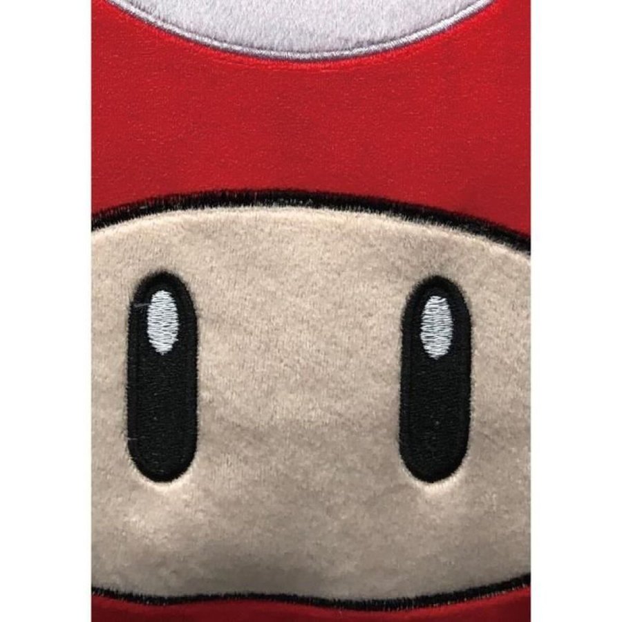 Pude Mario Bros 43 x 3 x 43 cm Hvid Rd Polyester Champignon #3