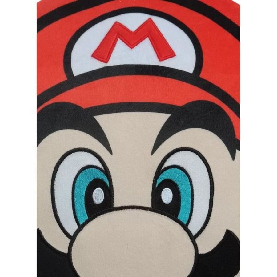Pude Mario Bros 41 x 3 x 41 cm Bl Hvid Brun Sort Rd Beige Polyester Ansigt #2