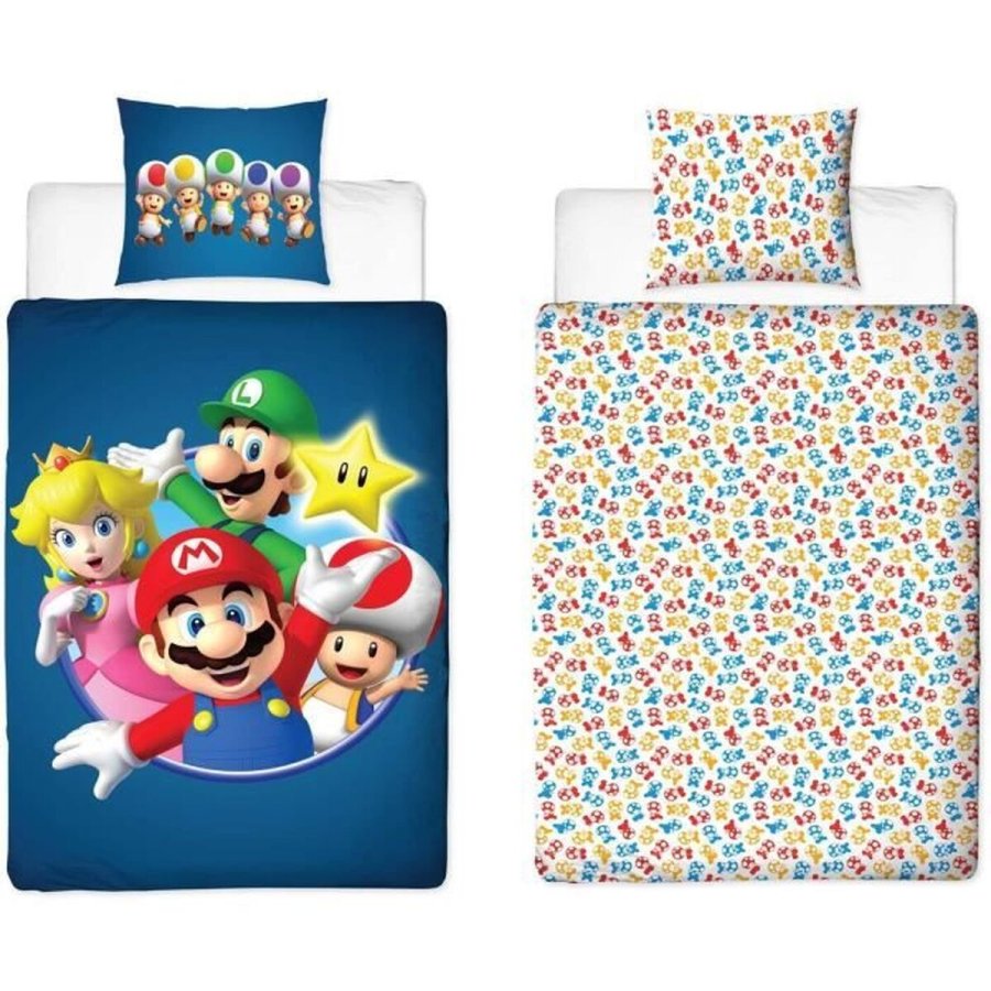 Dynebetr�k s�t Mario Bros 25 x 4 x 30 cm Bl� Seng 140 2 Dele #1