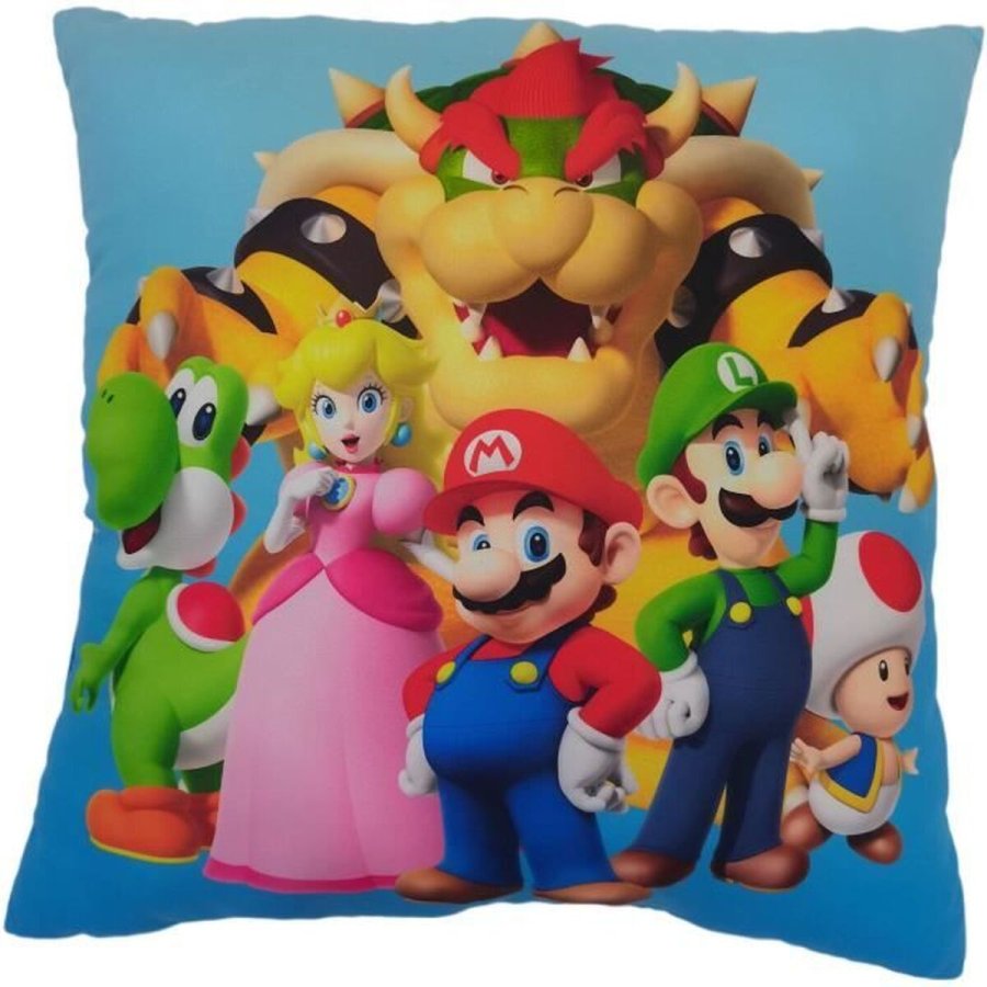Pude Mario Bros 41 x 3 x 39 cm Multifarvet Polyester Brns #1
