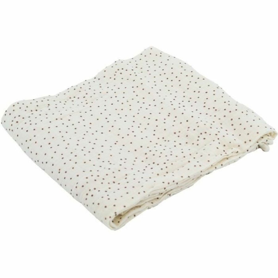 musselin Domiva Polka dots Hvid 100 x 100 cm #1
