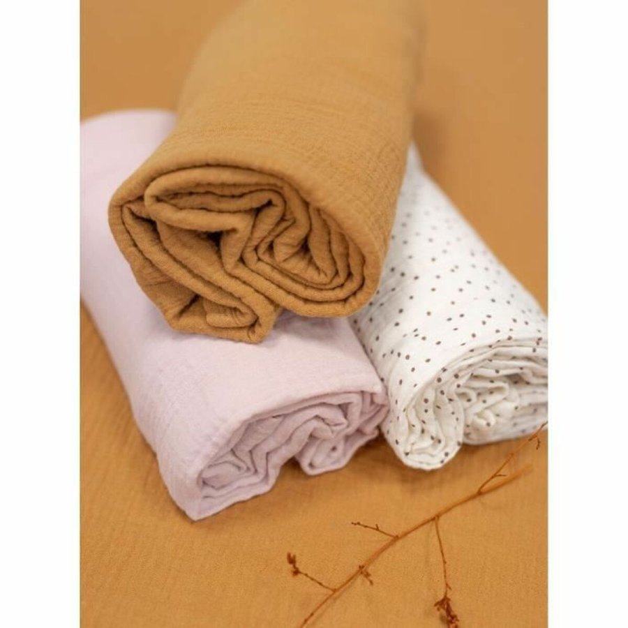 musselin Domiva Polka dots Hvid 100 x 100 cm #2