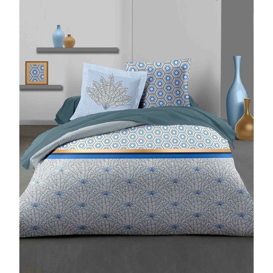 Dynebetrk st HOME LINGE PASSION Bl Hvid Dobbelt seng 240 x 260 cm #2