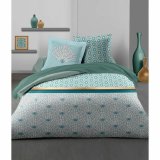 Dynebetrk st HOME LINGE PASSION Hvid Grn Smaragdgrn Dobbelt seng 240 x 260 cm #5