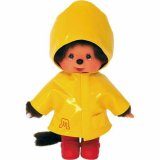 Bamse Bandai Monchhichi Iconic Raincoat 20 cm Gul #1