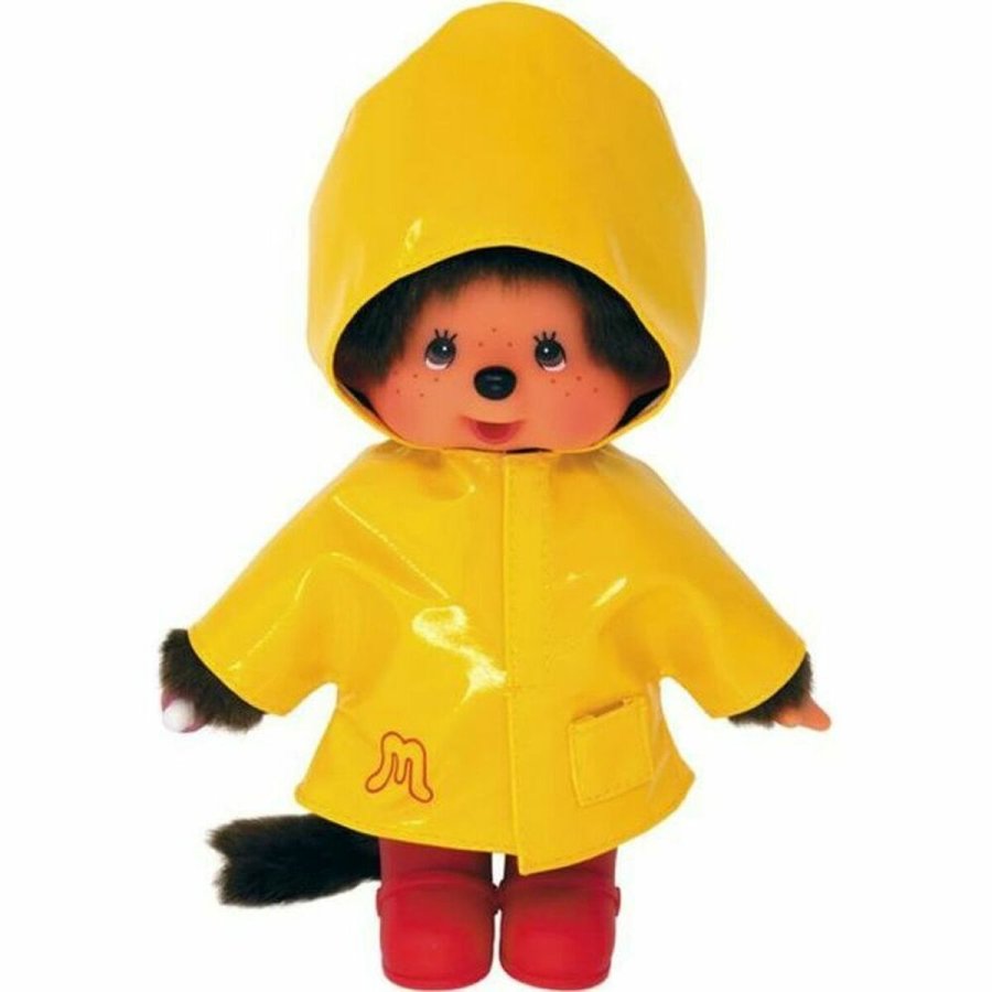 Bamse Bandai Monchhichi Iconic Raincoat 20 cm Gul #1