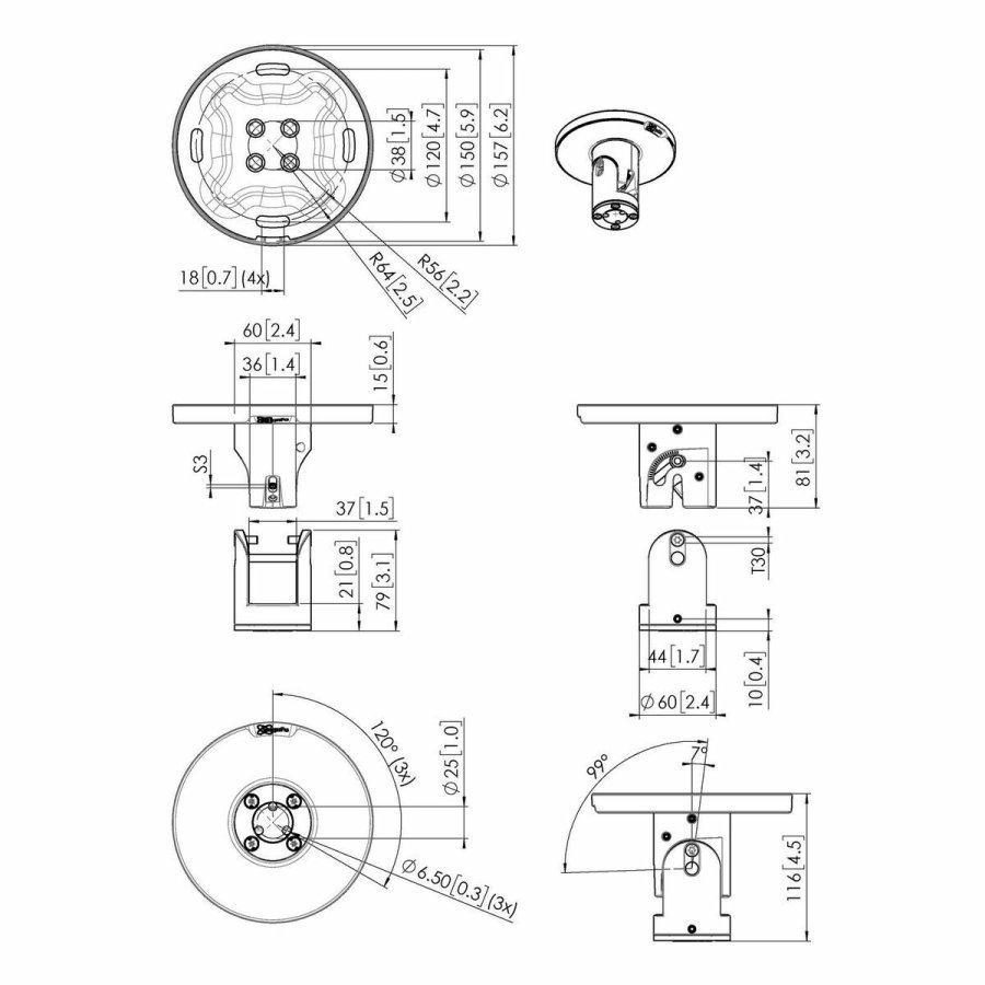 Monteringsplade Vogel's PUC 1045 #3
