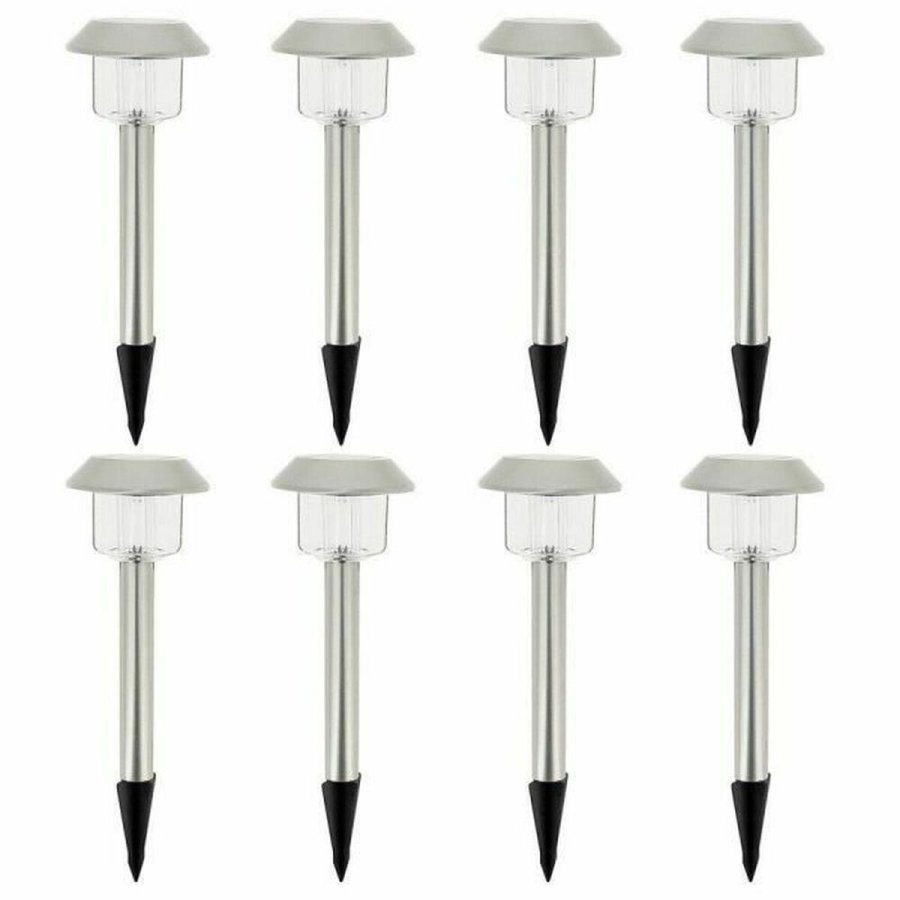 Solcellelampe Lumisky Alesia LED Slvfarvet Rustfrit stl Kold hvid (8 enheder) #1