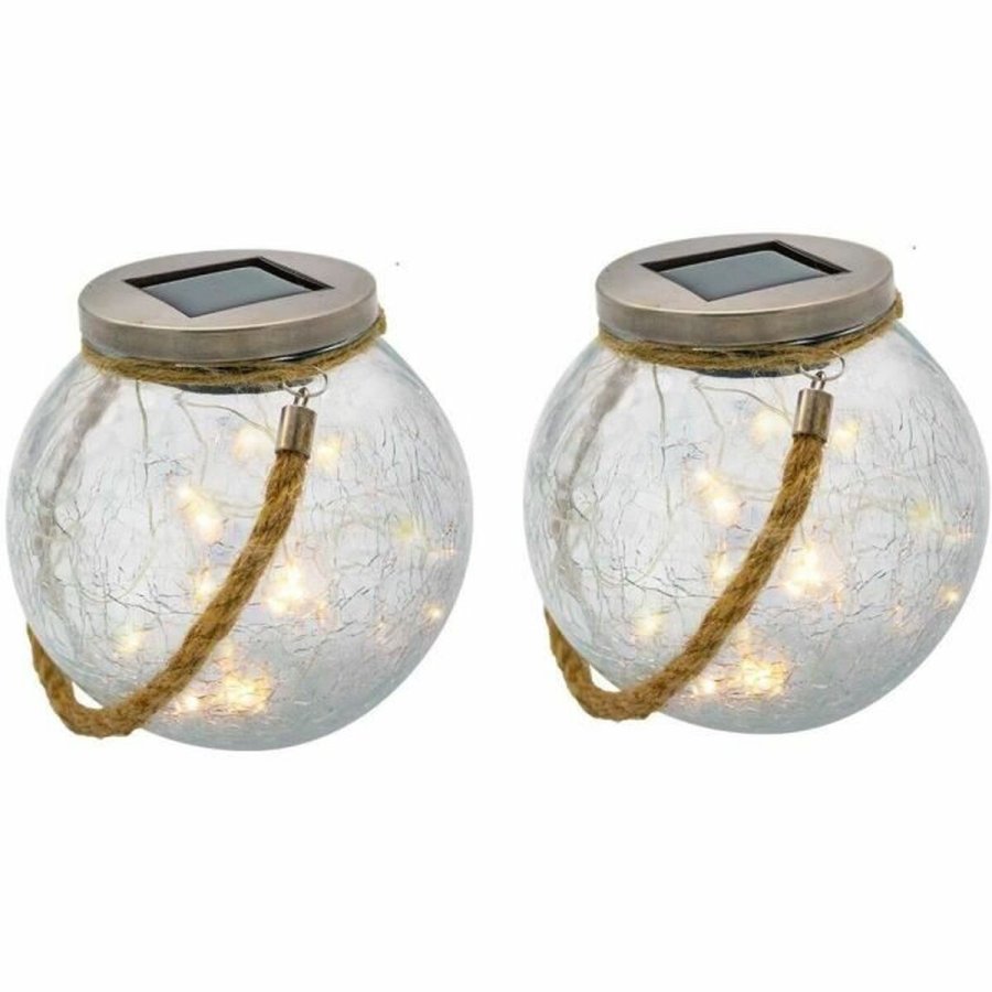 Solcellelampe Lumisky Crack Ball Cord Gennemsigtig (2 enheder) #1