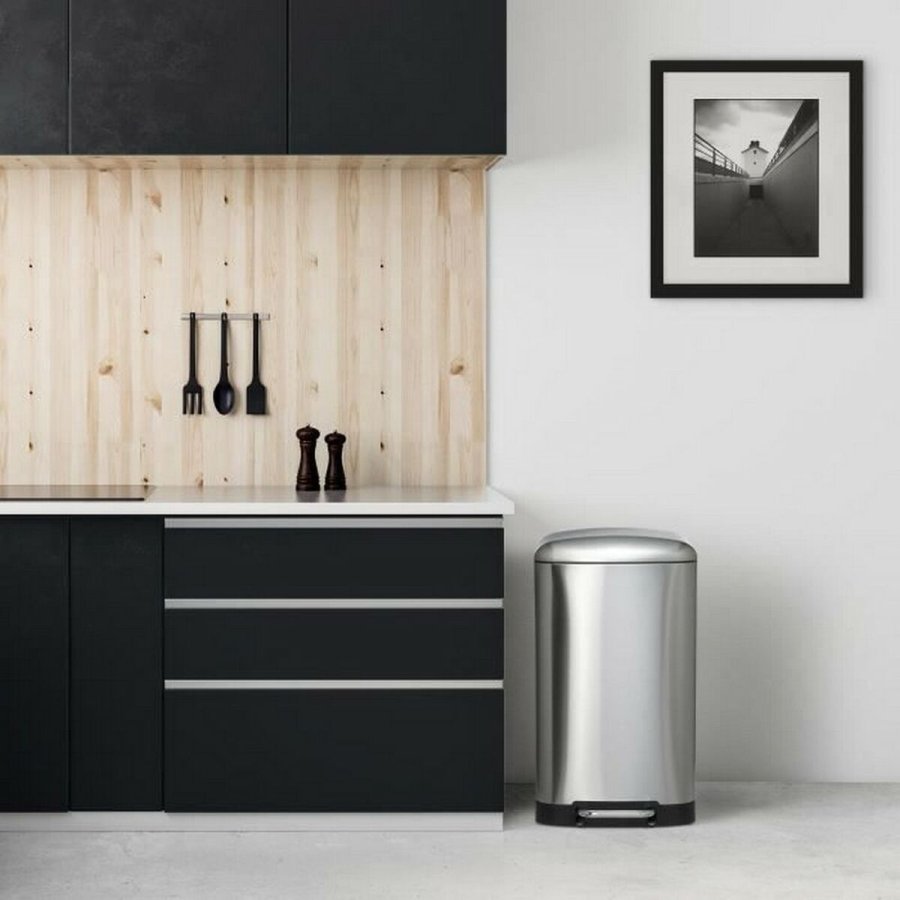 Affaldsspand med pedal Kitchen move GREENWICH Rustfrit stl (40 L) #5