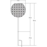 Solcellelampe Galix Retro Metal 15 x 45 cm Indretning #2